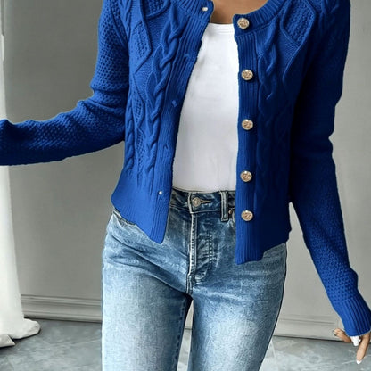 Katie | Women's Cable-Knit Cropped Cardigan for Winter