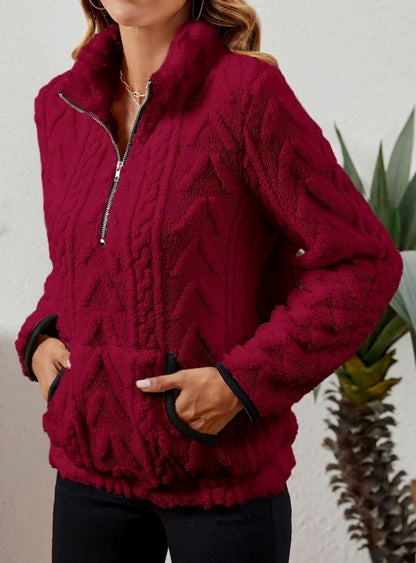 Daisy | Women's Soft Fleece Half-Zip Pullover Jumper for Winter