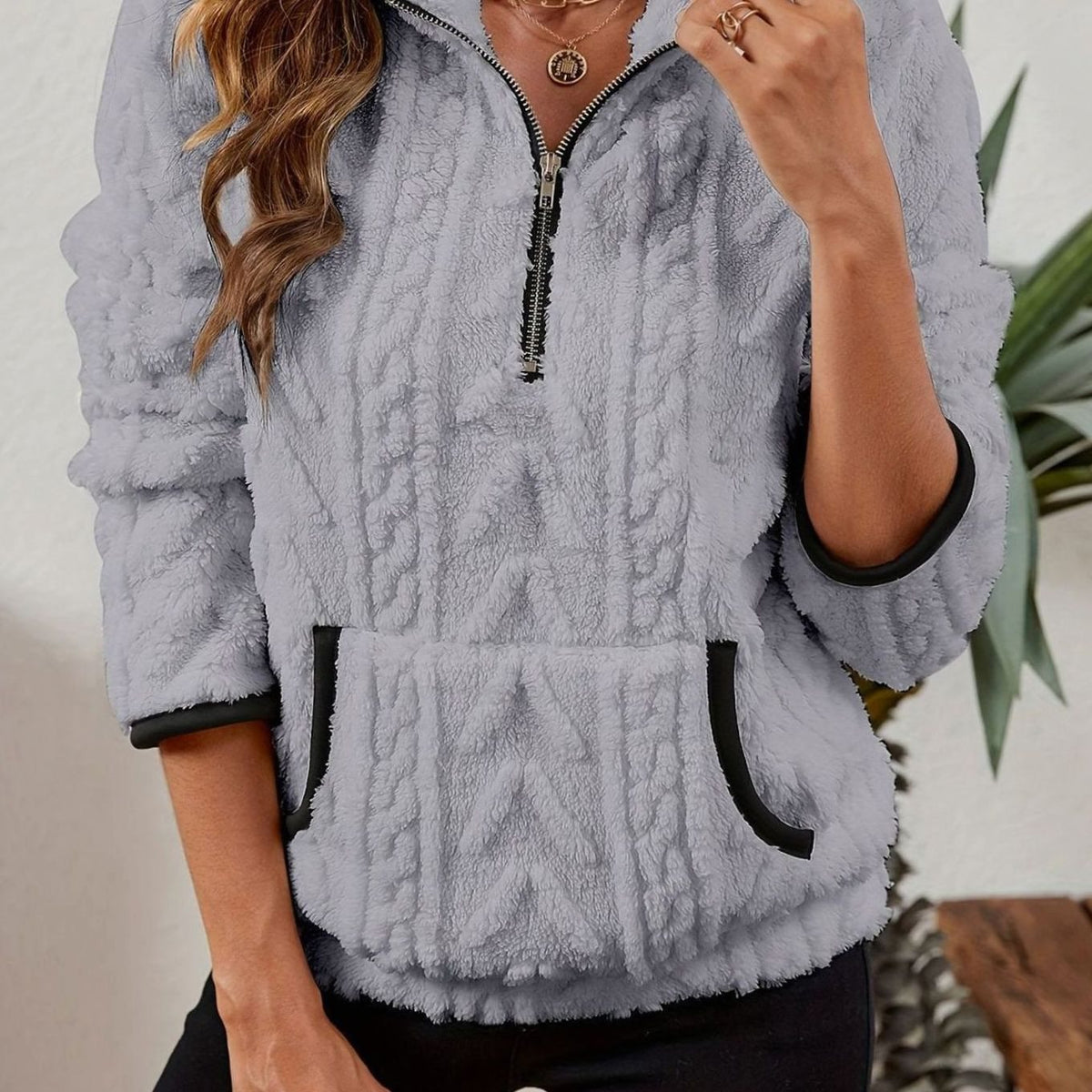 Daisy | Women's Soft Fleece Half-Zip Pullover Jumper for Winter