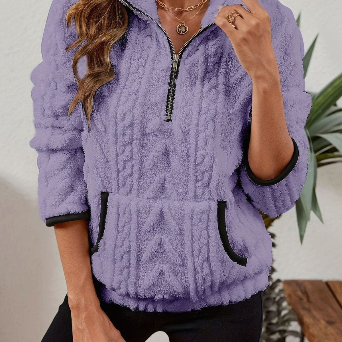 Daisy | Women's Soft Fleece Half-Zip Pullover Jumper for Winter