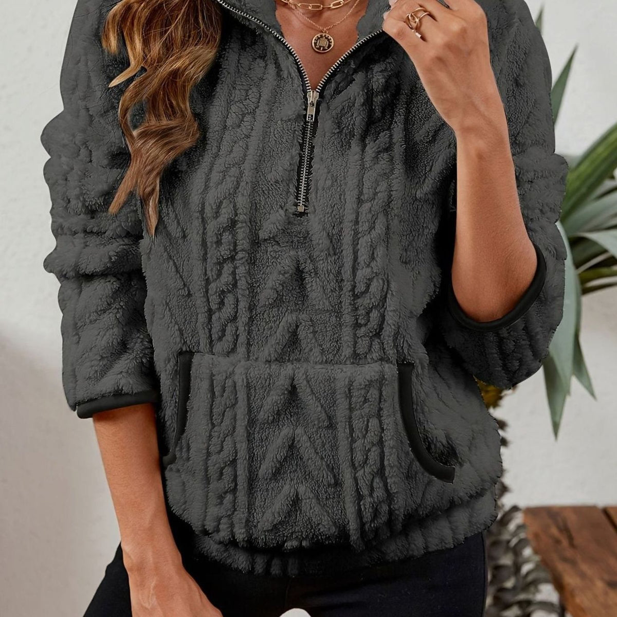 Daisy | Women's Soft Fleece Half-Zip Pullover Jumper for Winter