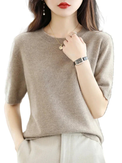 Olivia | Women's Merino Wool Blend Crew-Neck Knit Jumper for Winter