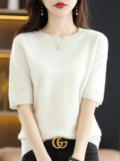 Olivia | Women's Merino Wool Blend Crew-Neck Knit Jumper for Winter