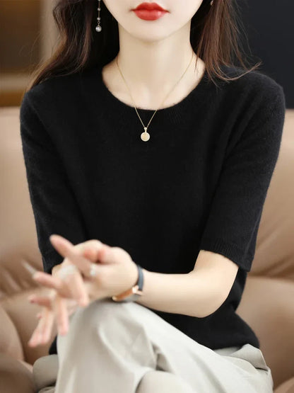Olivia | Women's Merino Wool Blend Crew-Neck Knit Jumper for Winter