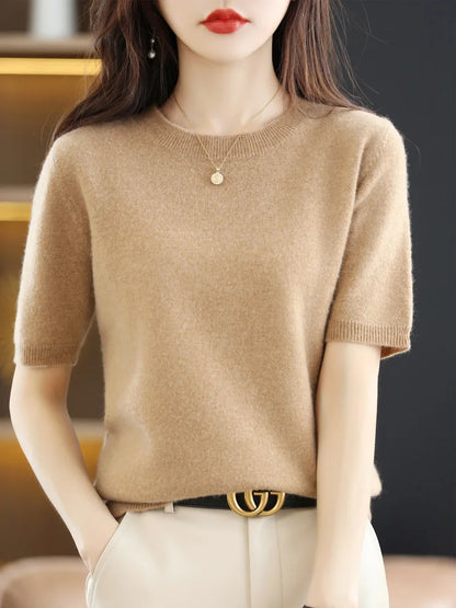 Olivia | Women's Merino Wool Blend Crew-Neck Knit Jumper for Winter
