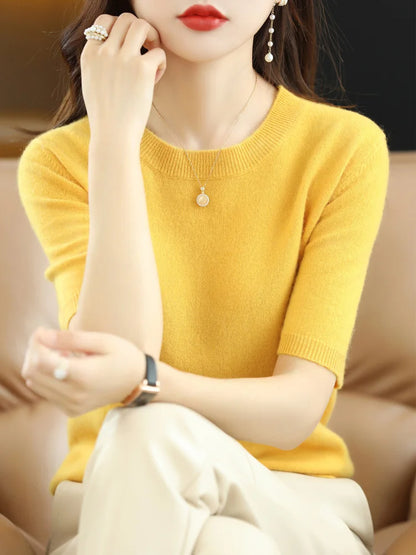 Olivia | Women's Merino Wool Blend Crew-Neck Knit Jumper for Winter