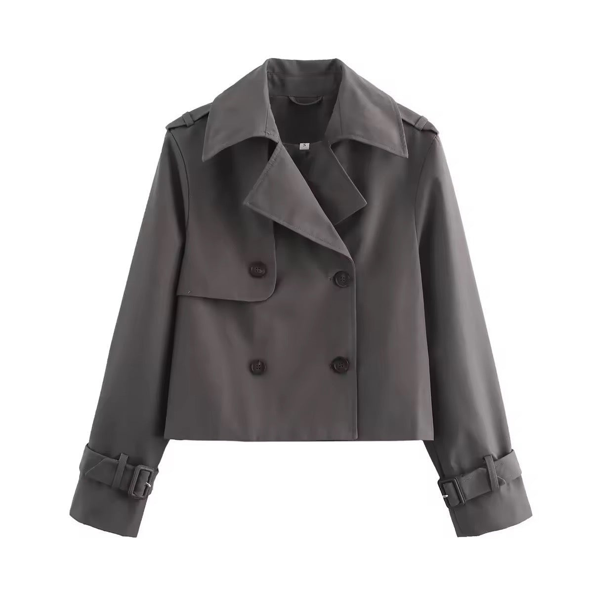 Verity | Women's Cropped Double-Breasted Trench Jacket