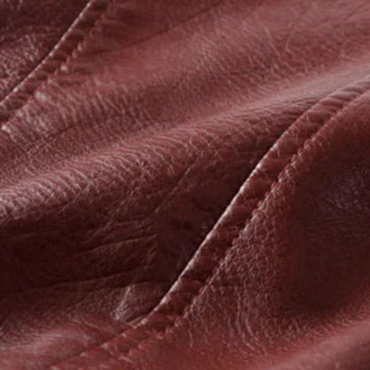 Rosie | Women's Cropped Faux Leather Moto Zip-Up Jacket