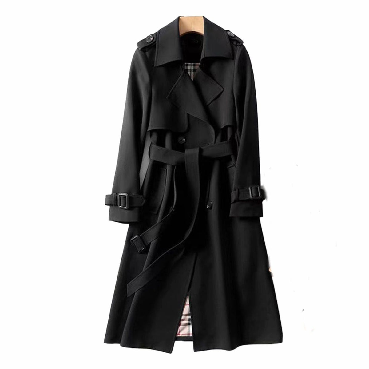 Bethany | Women's Double-Breasted Longline Trench Coat with Waist Belt