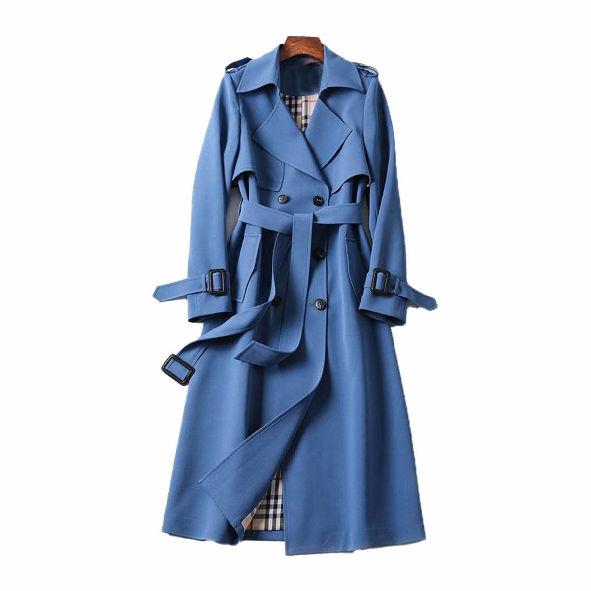 Bethany | Women's Double-Breasted Longline Trench Coat with Waist Belt