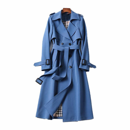 Bethany | Women's Double-Breasted Longline Trench Coat with Waist Belt