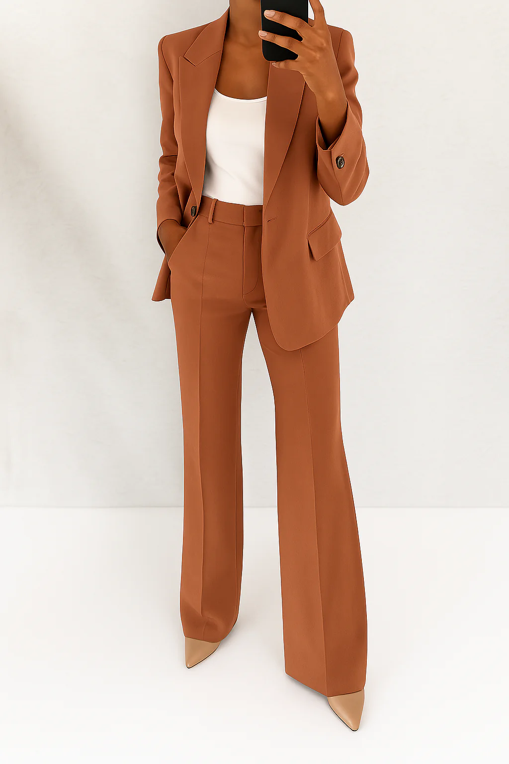 Erin | Women's Elegant Blazer & Wide-Leg Trousers Suit Set