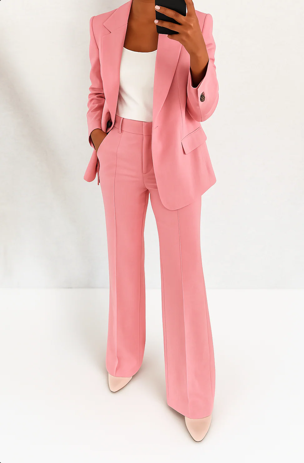 Erin | Women's Elegant Blazer & Wide-Leg Trousers Suit Set