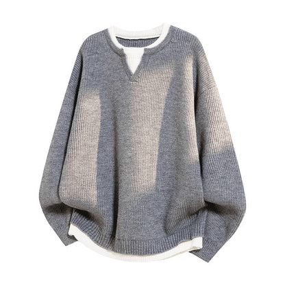 Violet | Women's Elegant Casual V-Neck Relaxed-Fit Jumper for Winter