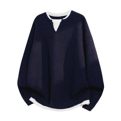 Violet | Women's Elegant Casual V-Neck Relaxed-Fit Jumper for Winter
