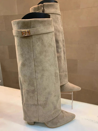 Penny | Women's Elegant PU Leather Block Heel Boots