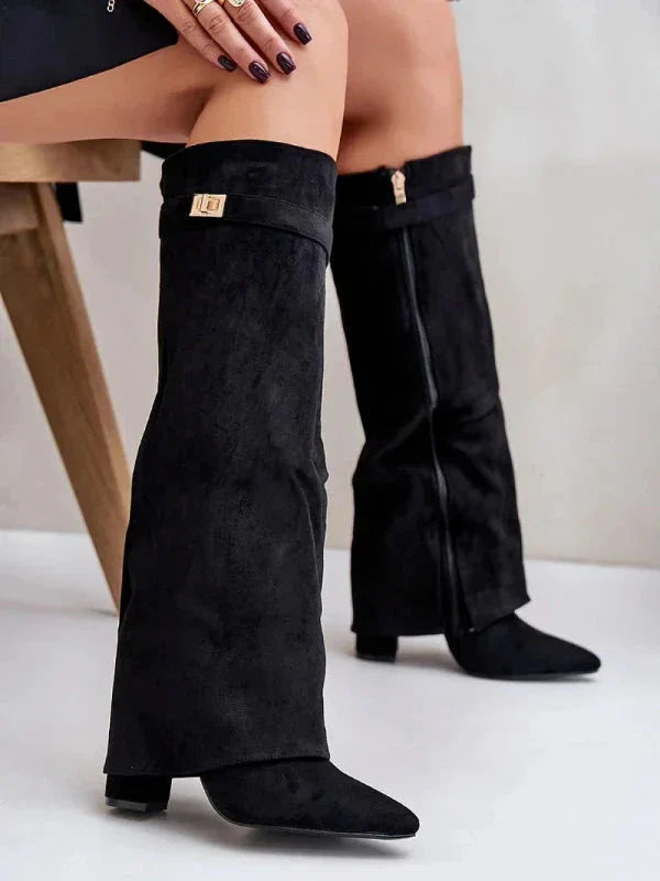 Penny | Women's Elegant PU Leather Block Heel Boots