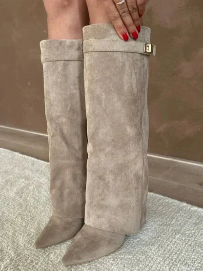 Penny | Women's Elegant PU Leather Block Heel Boots