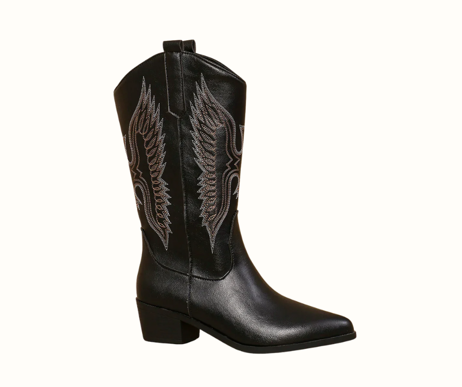 Florence | Women's Embroidered Pointed-Toe Ankle Boots