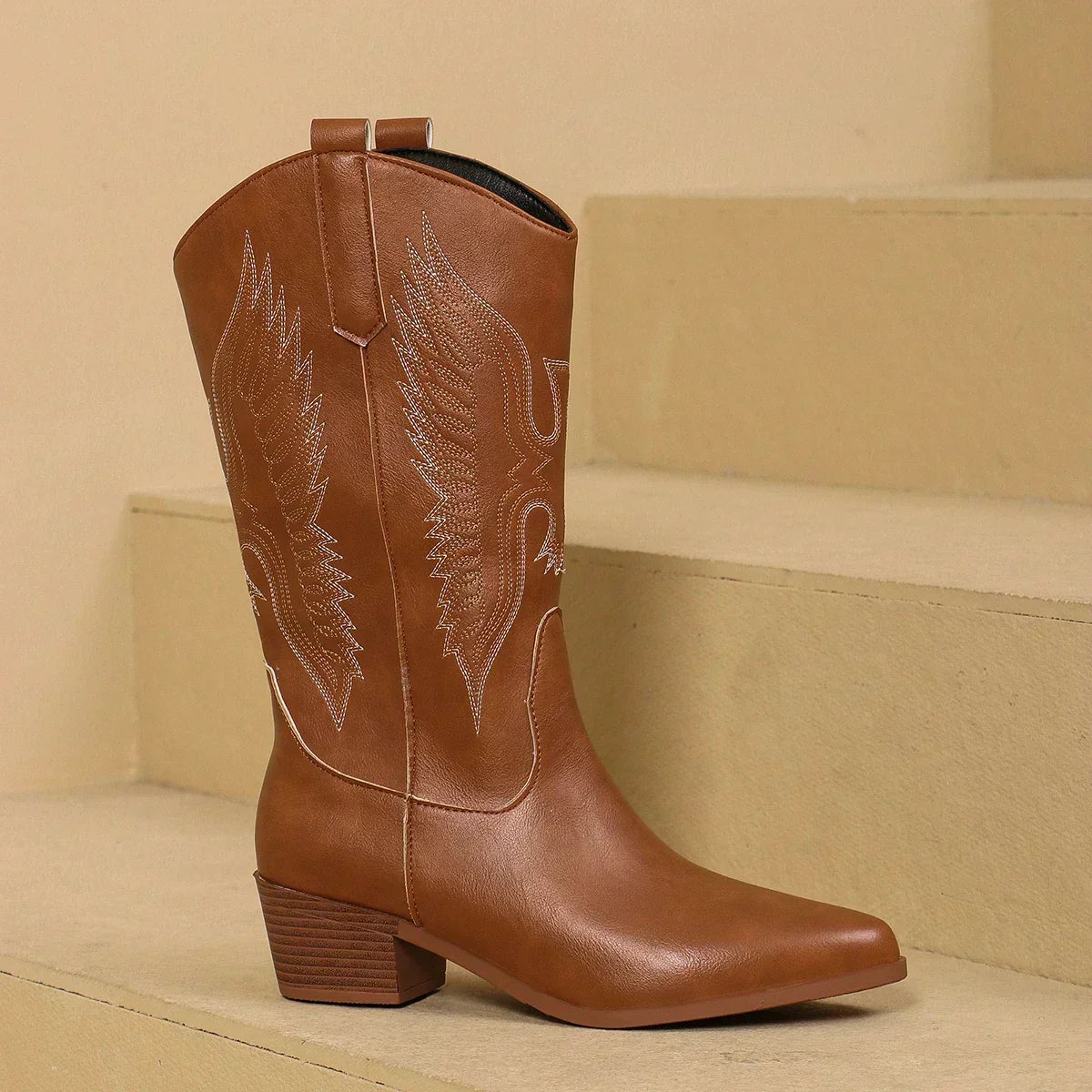 Florence | Women's Embroidered Pointed-Toe Ankle Boots
