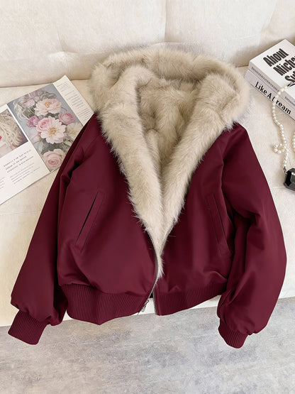 Verity | Women's Chic Faux Fur Bomber Jacket