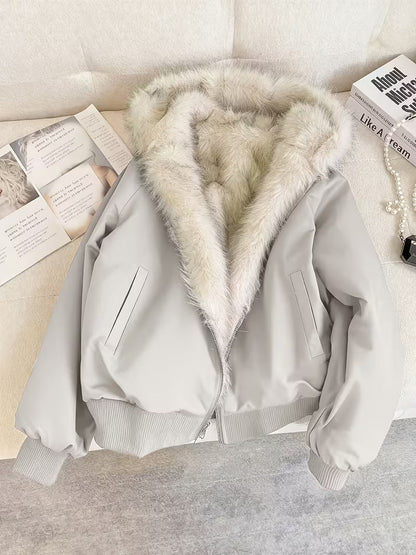Verity | Women's Chic Faux Fur Bomber Jacket