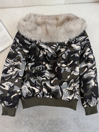 Verity | Women's Chic Faux Fur Bomber Jacket