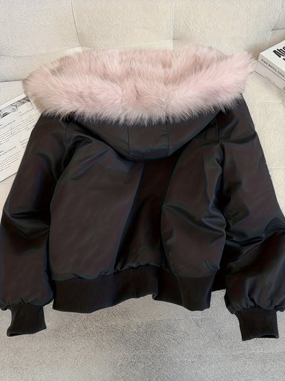 Verity | Women's Chic Faux Fur Bomber Jacket