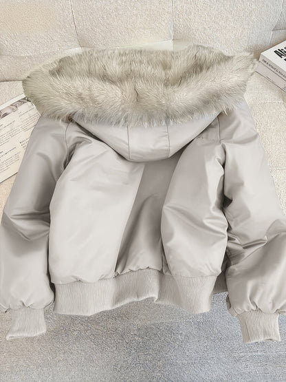 Verity | Women's Chic Faux Fur Bomber Jacket