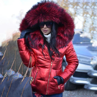Erin | Women's Cosy Faux Fur Hooded Puffer Jacket for Winter