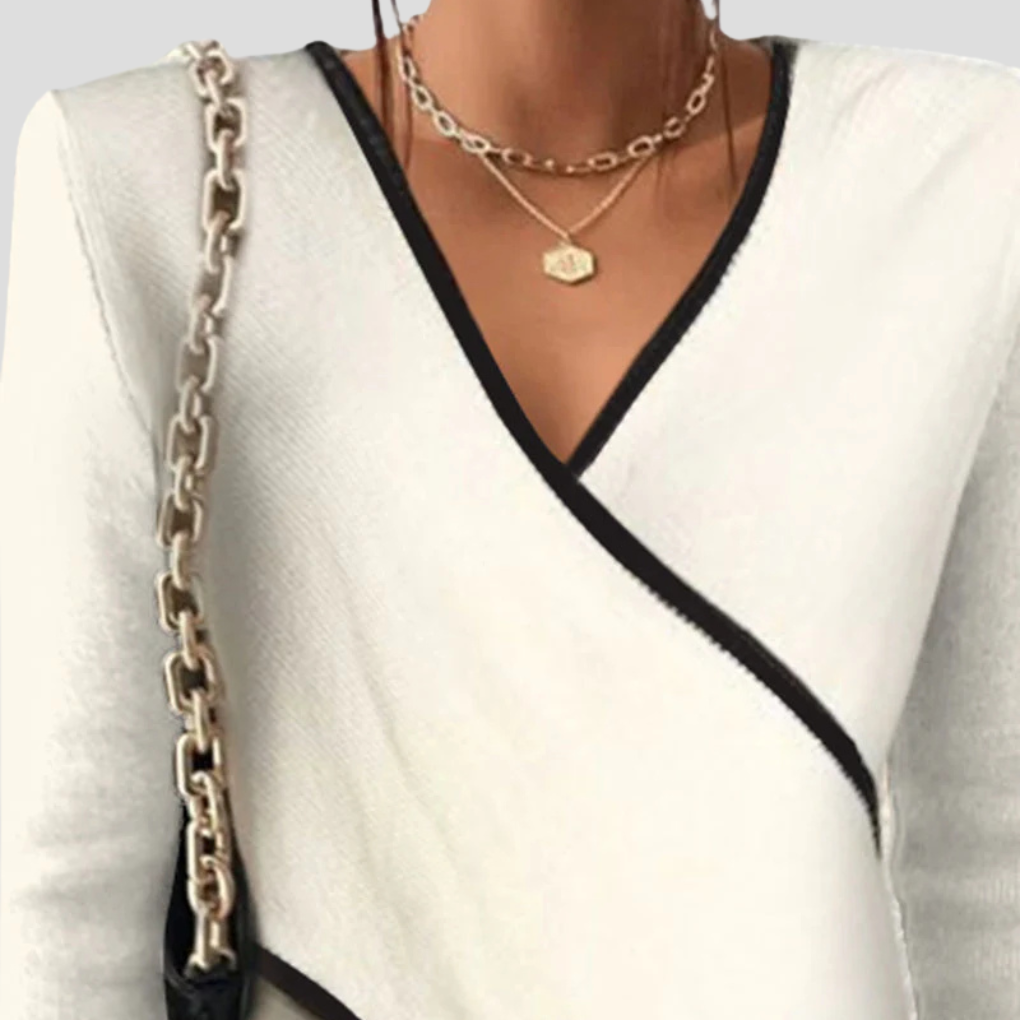 Harriet | Women's Soft Fine-Knit V-Neck Jumper for Winter