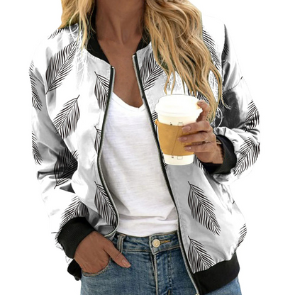 Annabel | Women's Chic Floral Print Bomber Jacket