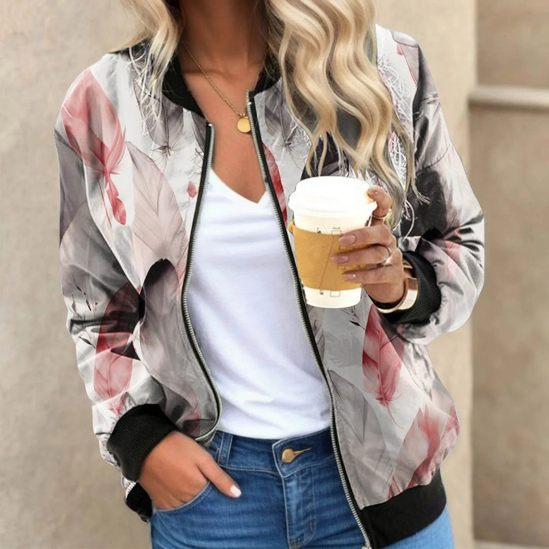 Annabel | Women's Chic Floral Print Bomber Jacket