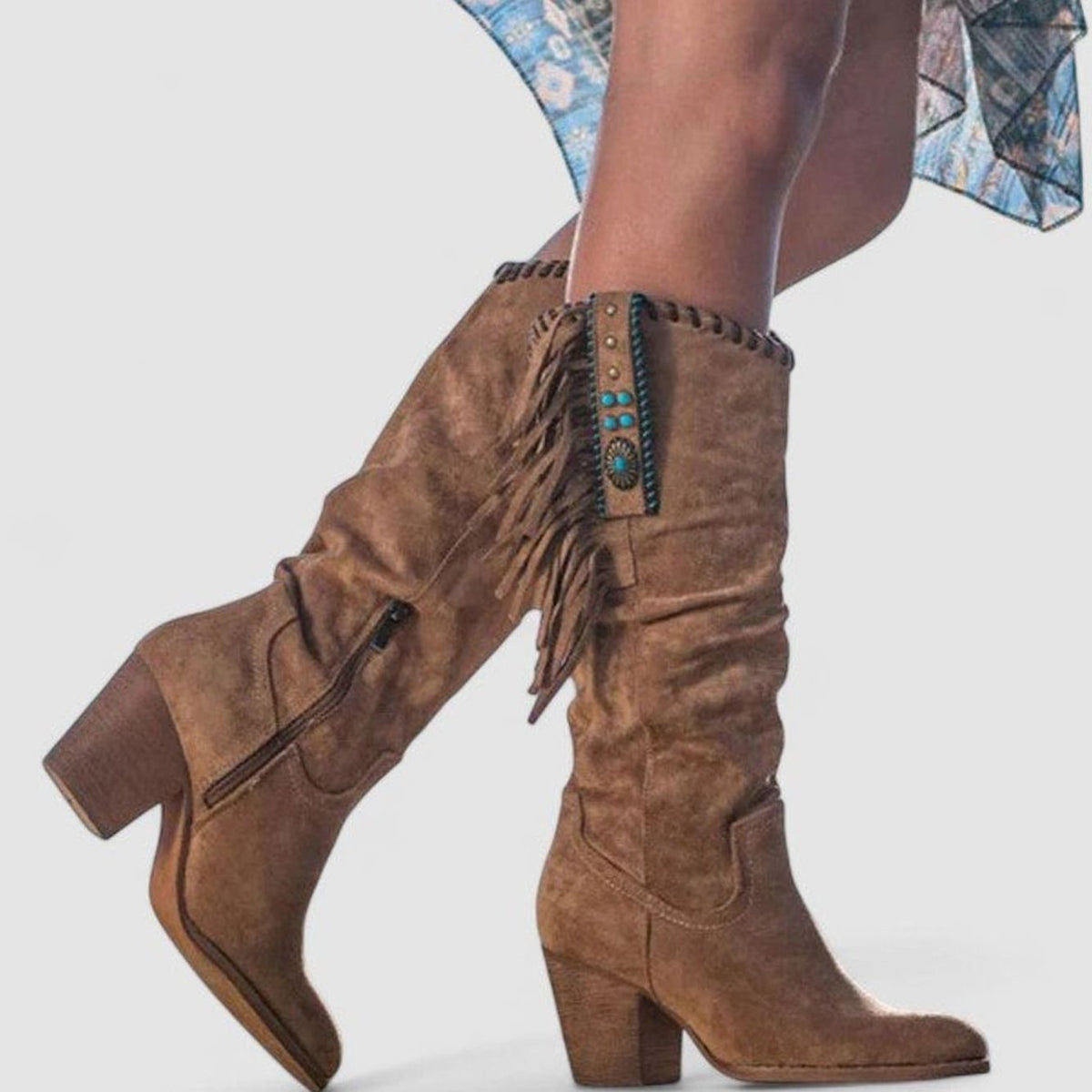 Georgia | Women's Knee-High Suede Western Boots