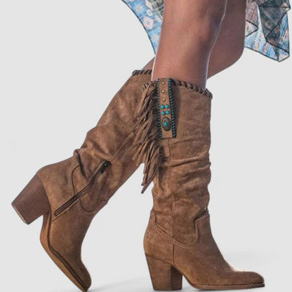 Georgia | Women's Knee-High Suede Western Boots
