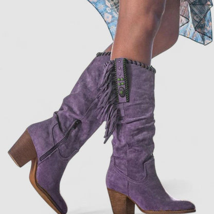 Georgia | Women's Knee-High Suede Western Boots