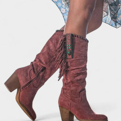 Georgia | Women's Knee-High Suede Western Boots