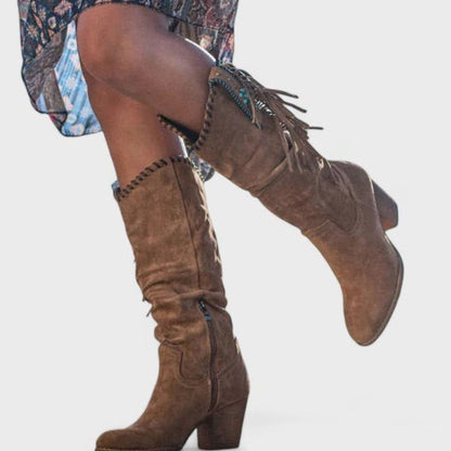 Georgia | Women's Knee-High Suede Western Boots
