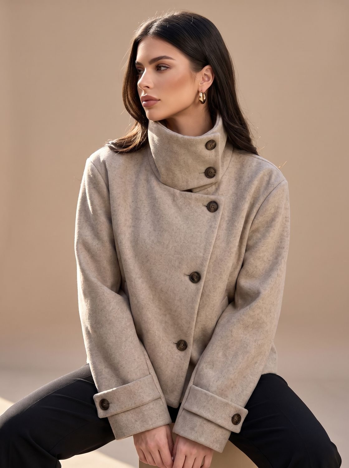 Florence | Women's Wool-Blend Short Coat for Winter