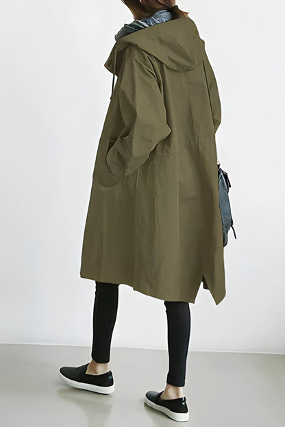 Matilda | Women's Hooded Button-Front Trench Coat