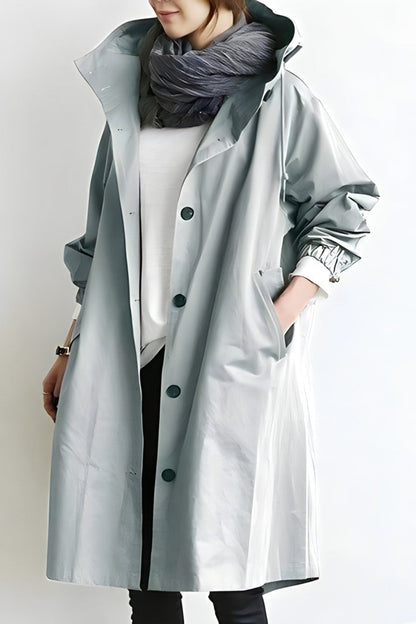 Matilda | Women's Hooded Button-Front Trench Coat