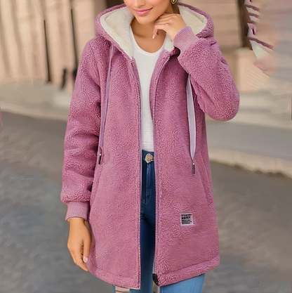 Una | Women's Cosy Hooded Fleece Jacket for Winter