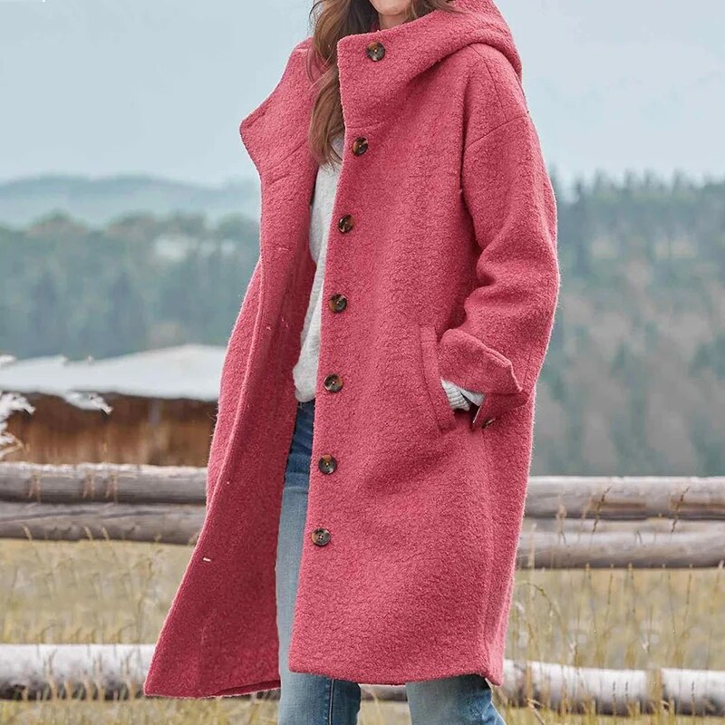 Erin | Women's Classic Wool-Blend Hooded Coat for Winter