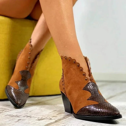Eleanor | Women's Stylish Lace-Up Cowboy Boots