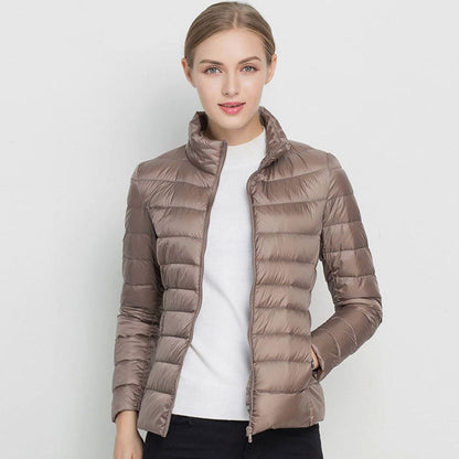Isla | Women's Lightweight Slim-Fit Winter Puffer Coat with Stand Collar