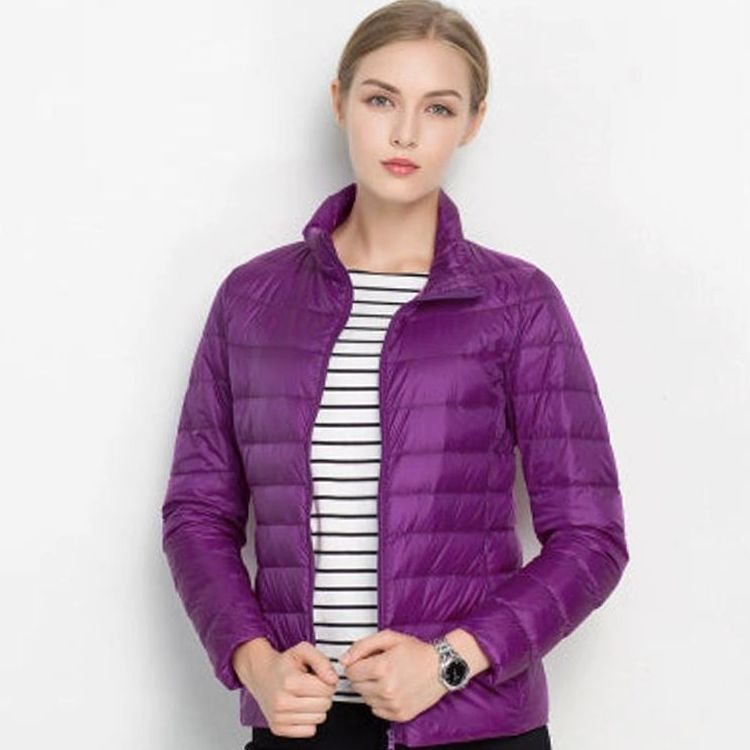 Isla | Women's Lightweight Slim-Fit Winter Puffer Coat with Stand Collar