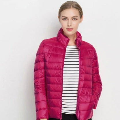 Isla | Women's Lightweight Slim-Fit Winter Puffer Coat with Stand Collar