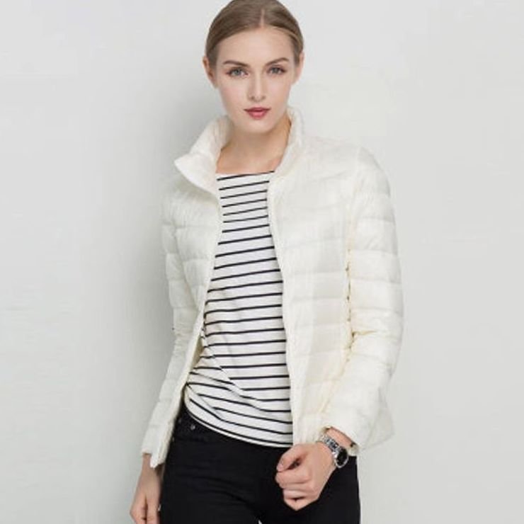 Isla | Women's Lightweight Slim-Fit Winter Puffer Coat with Stand Collar