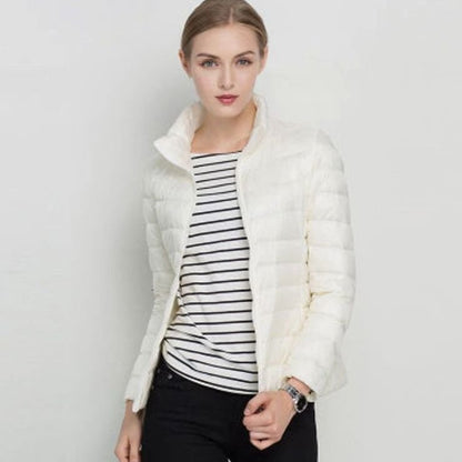 Isla | Women's Lightweight Slim-Fit Winter Puffer Coat with Stand Collar
