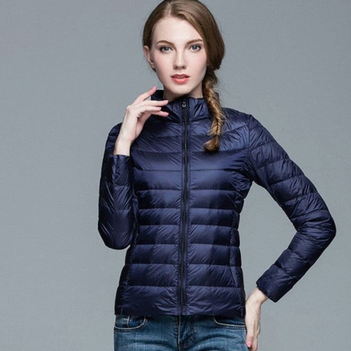 Isla | Women's Lightweight Slim-Fit Winter Puffer Coat with Stand Collar